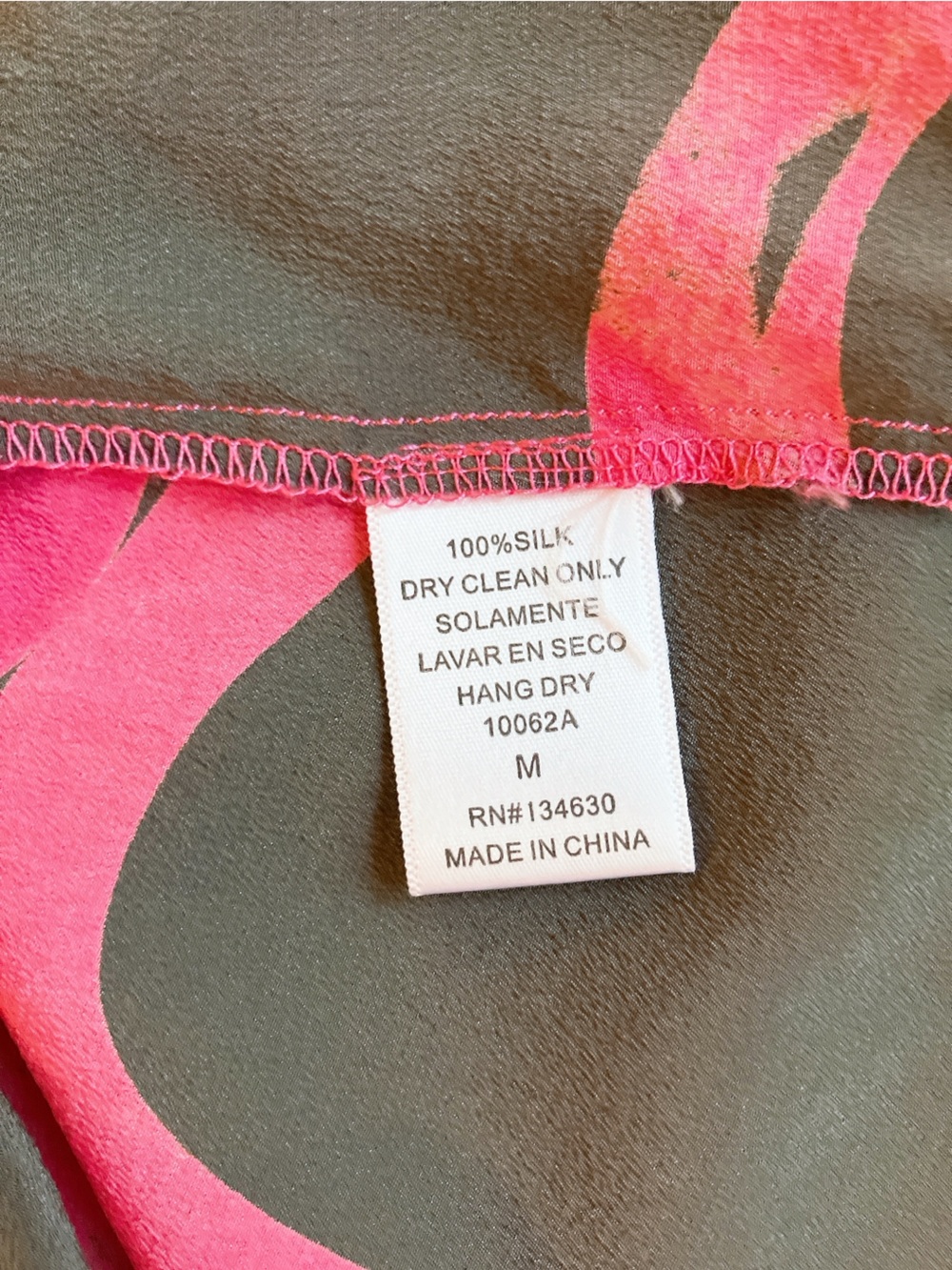 Anthropologie Sunday in Brooklyn Silk Abstract Pink Print High-Low Tank Top - Picture 6 of 8